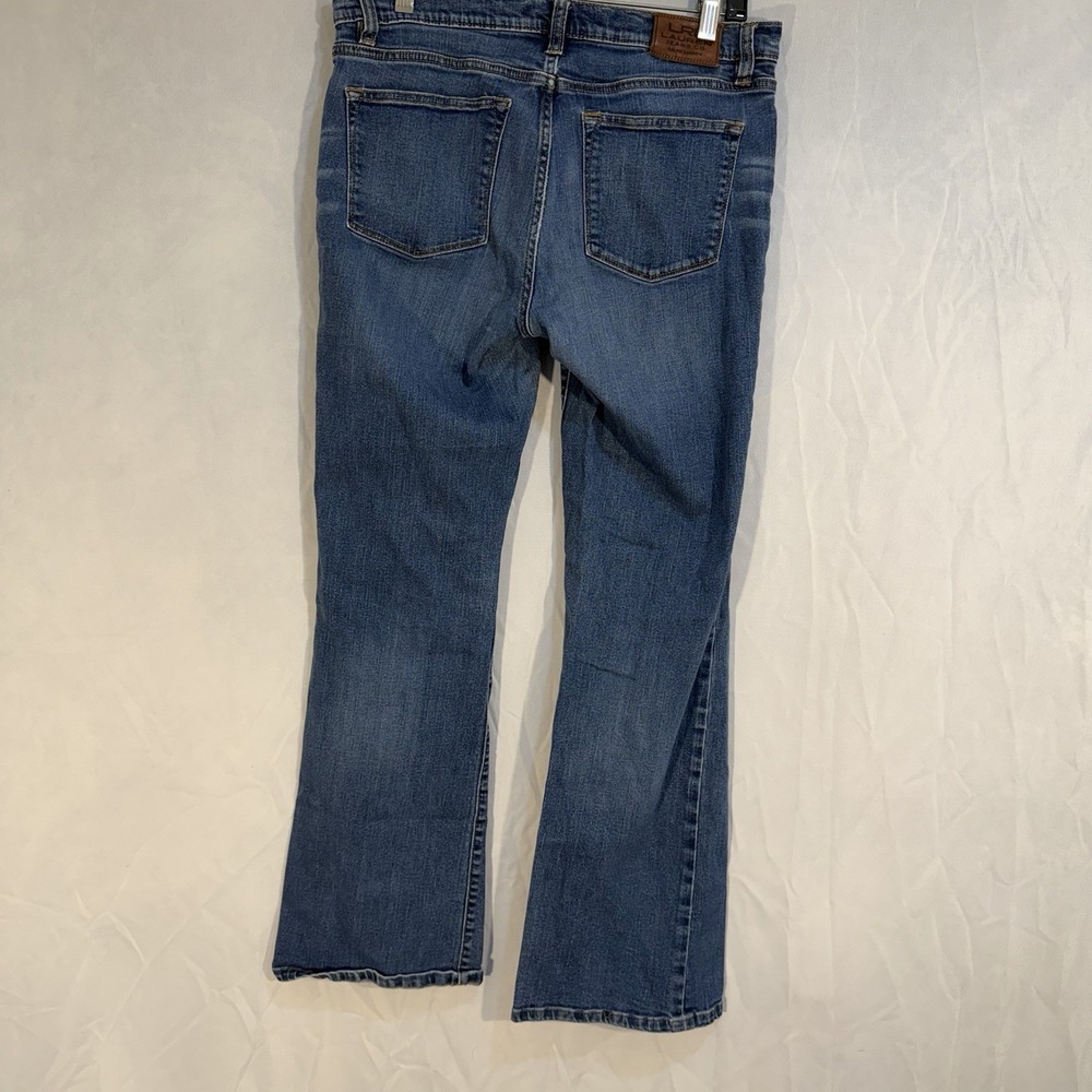 LRL Lauren Jeans Co. Jeans Women 8 Classic Straight 100% Cotton Dark Denim 30x29
